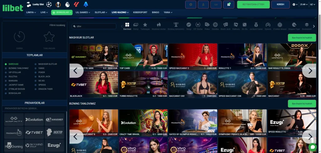 Lilbet onlayn kazino
